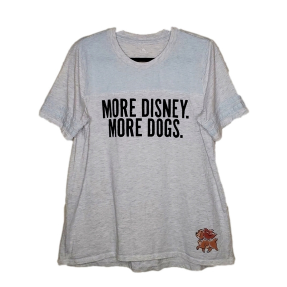 - DISNEY NWOT Womens size XL more disney more dogs shirt with adorable Lady